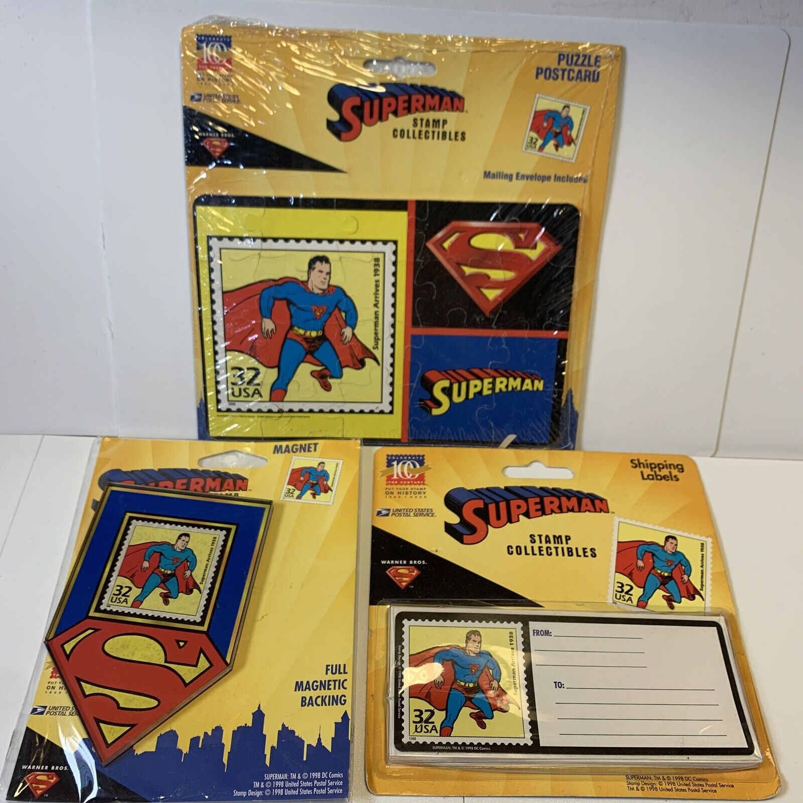 Superman Stamp Collectibles Lot *sealed*