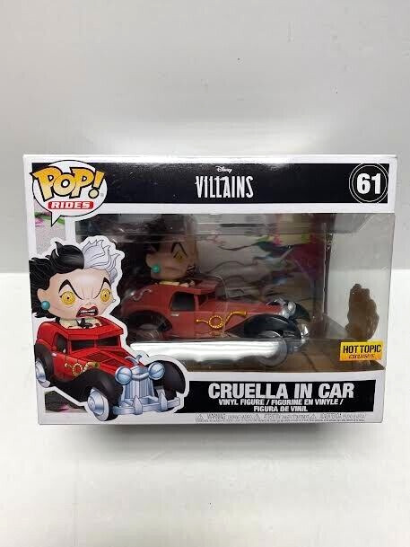Funko Pop Rides: Disney - Cruella in Car - Villains #61 Hot Topic Exclusive