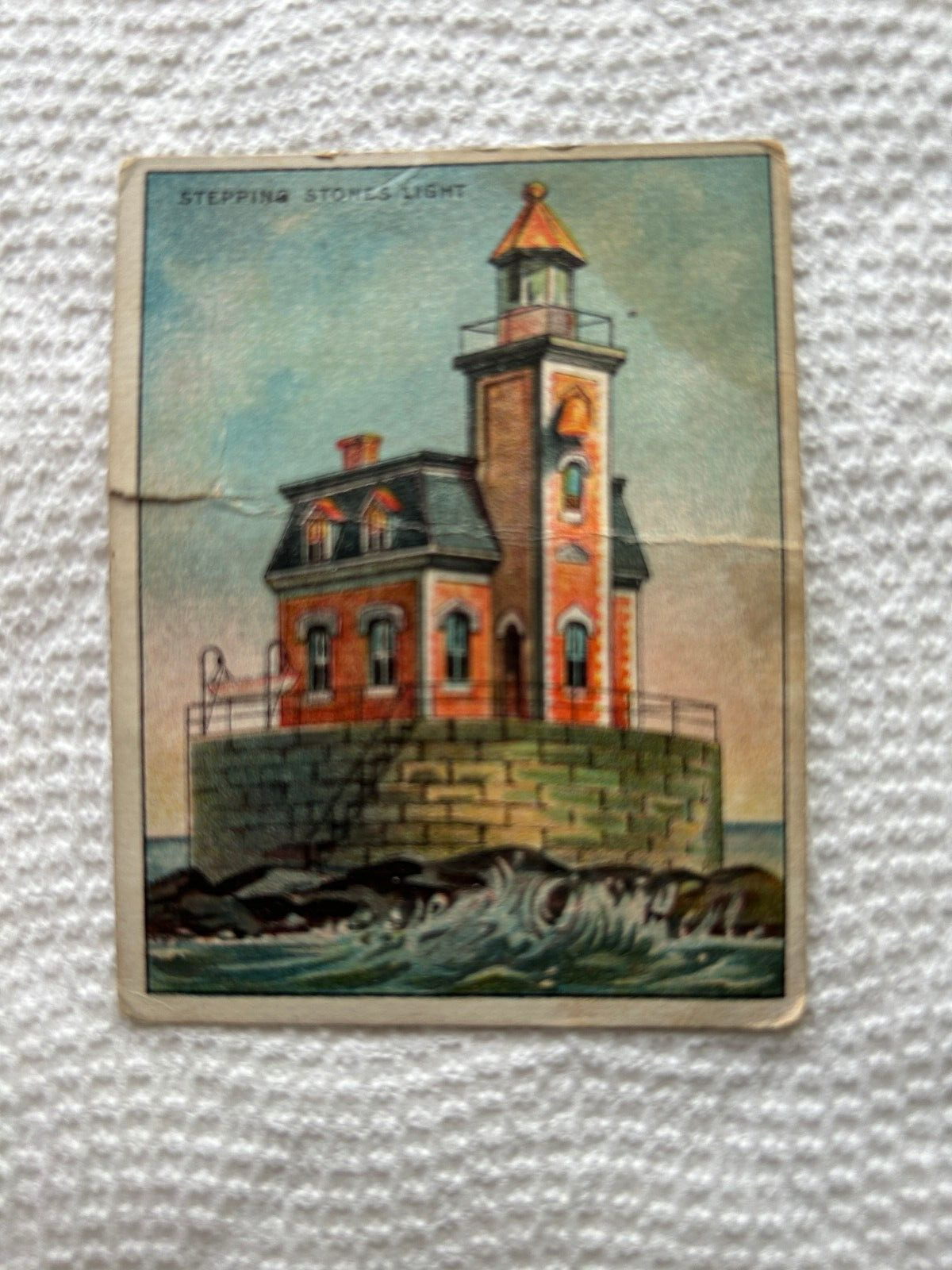 Lighthouse West End Long Island, NY, Hassan Trade Card, \