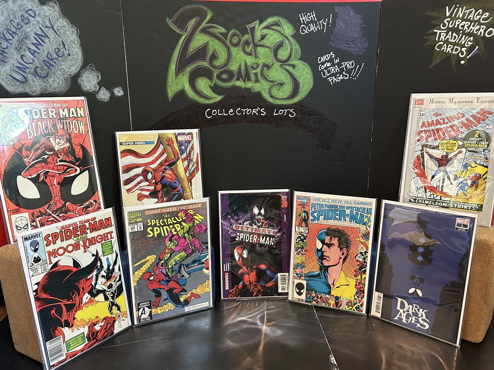 Spider-man Comic Book Lot 8 Marvel Comics (Ultimate, Spectacular, Team-Up)