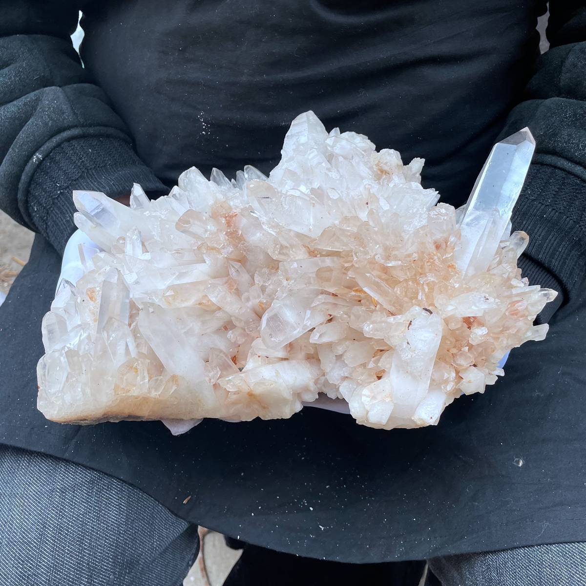 8.16LB Natural clear quartz white crystal cluster backbone mineral specimen