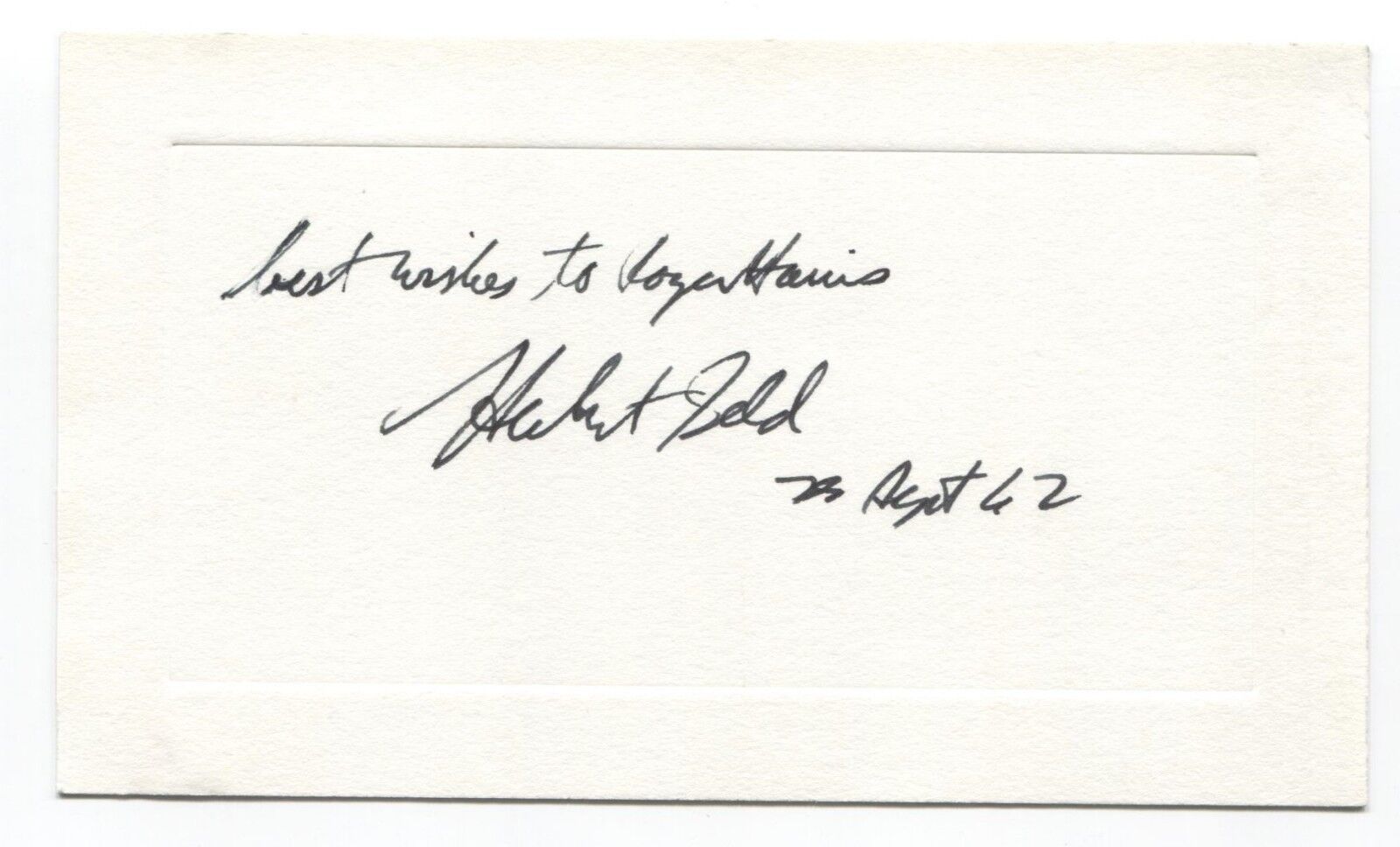 Herbert Gold Card Autographed Signature Author Novelist