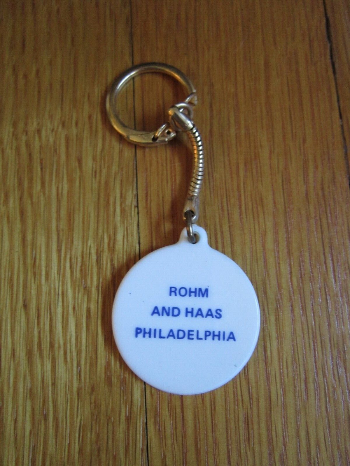 Vintage Rohm and Haas Keychain Philadelphia PA Key Ring DIKAR Fungicide Miticide