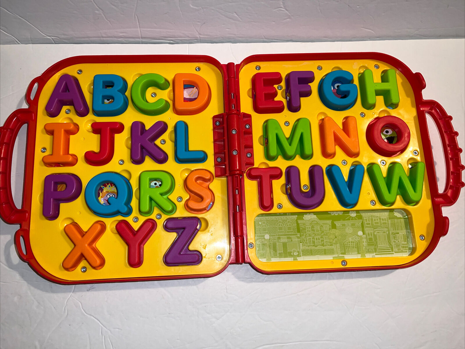 Sesame Street Elmo On the Go Letters Alphabet Complete Set Carrying Case GUC