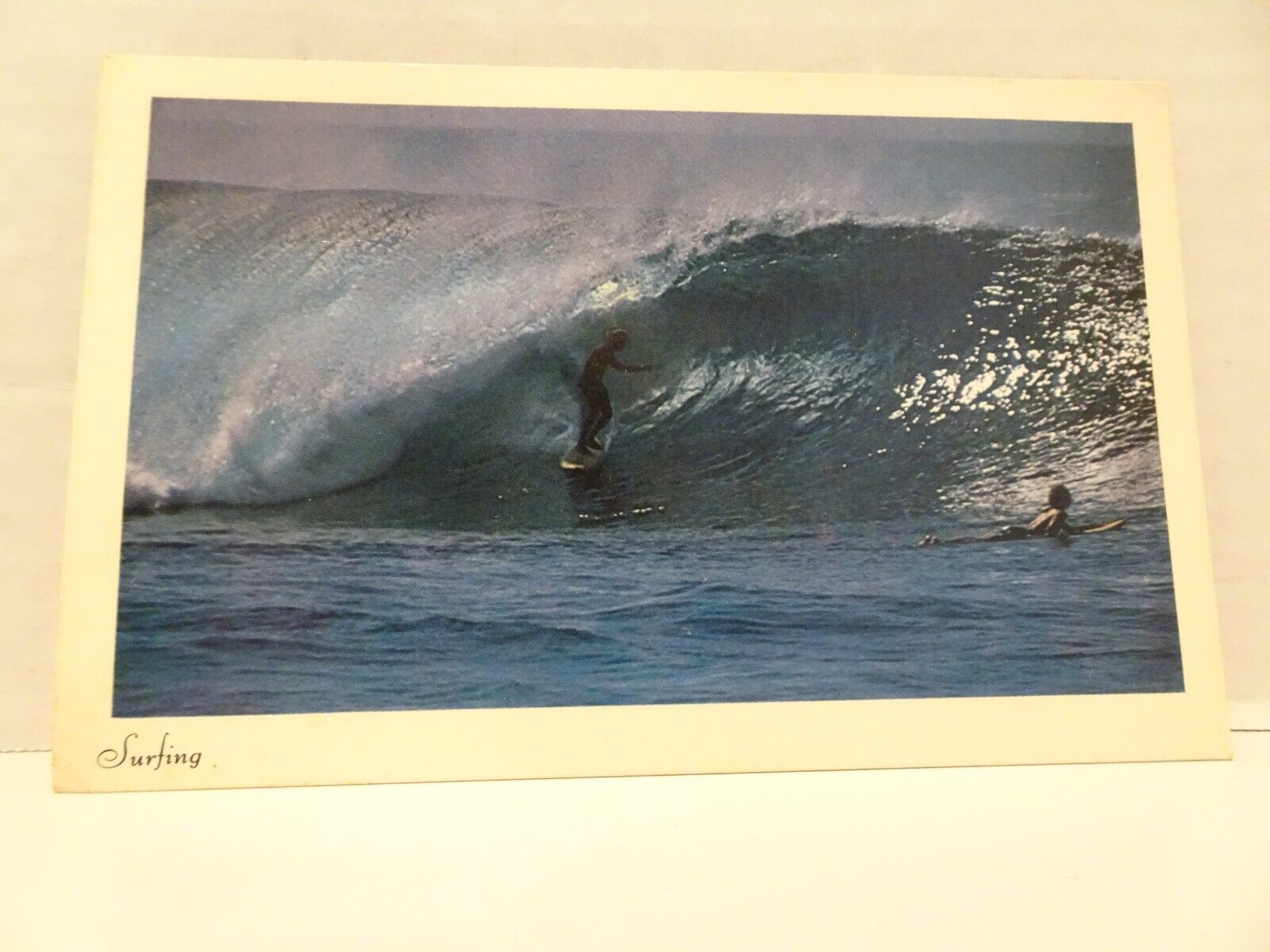 Vintage Postcard Surfing La Jolla California CA Surfer Wave Ocean Unposted