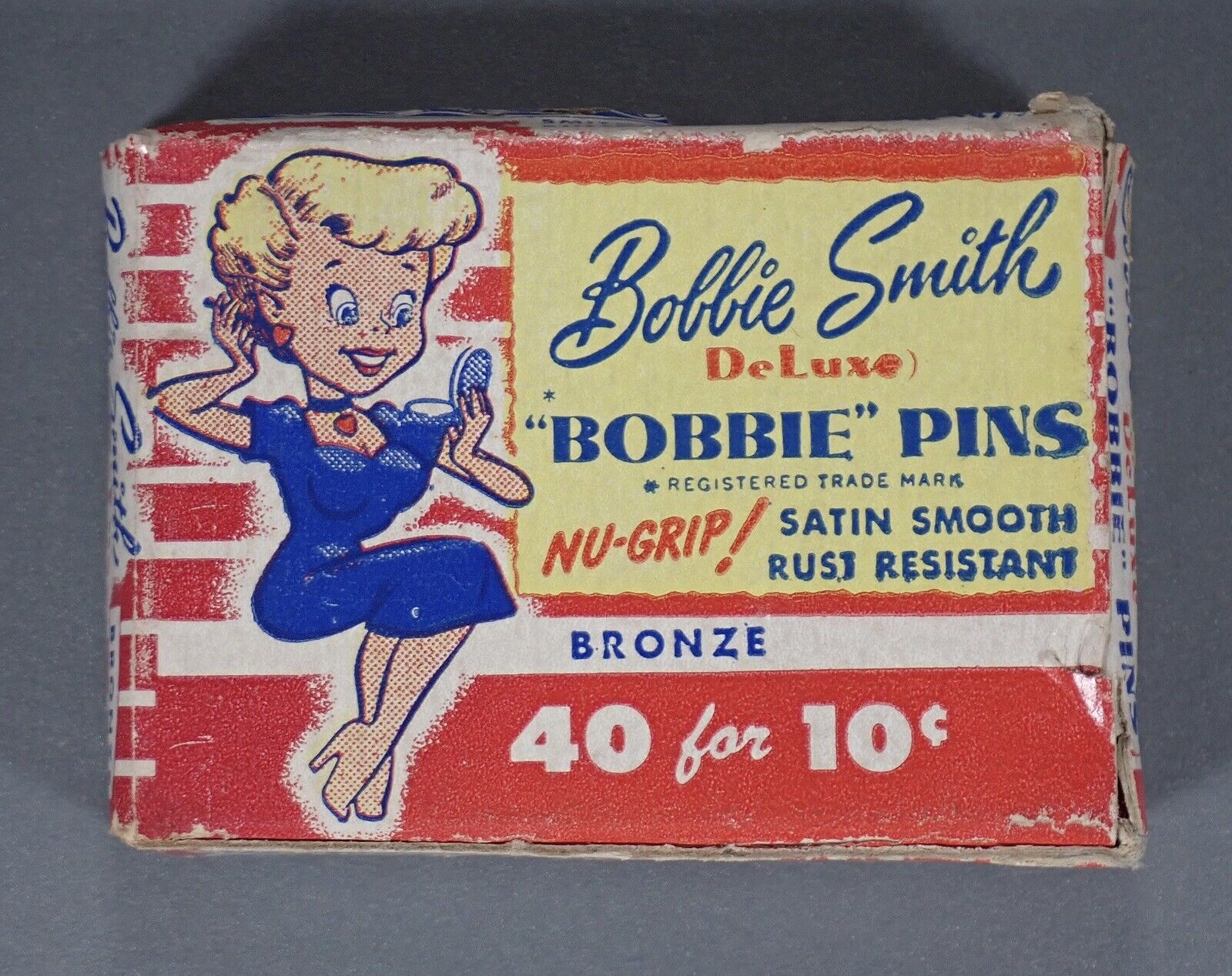 Vintage Unused Bobby Smith Bobby Pins In Orig Box 