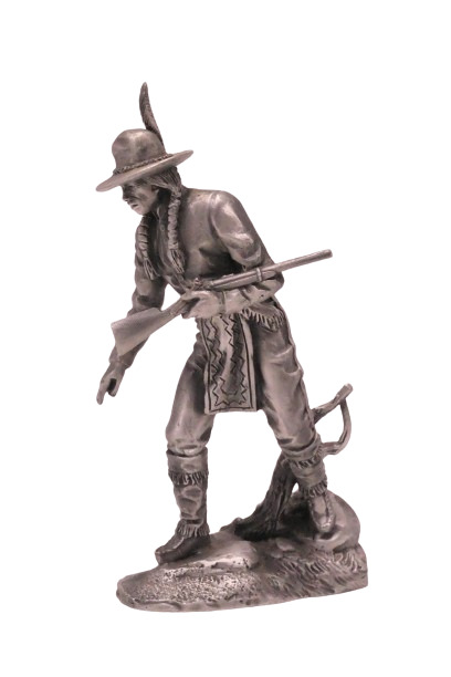 Confederate Indian Scout Pewter Figurine Blues and Grays Ronald Cameron