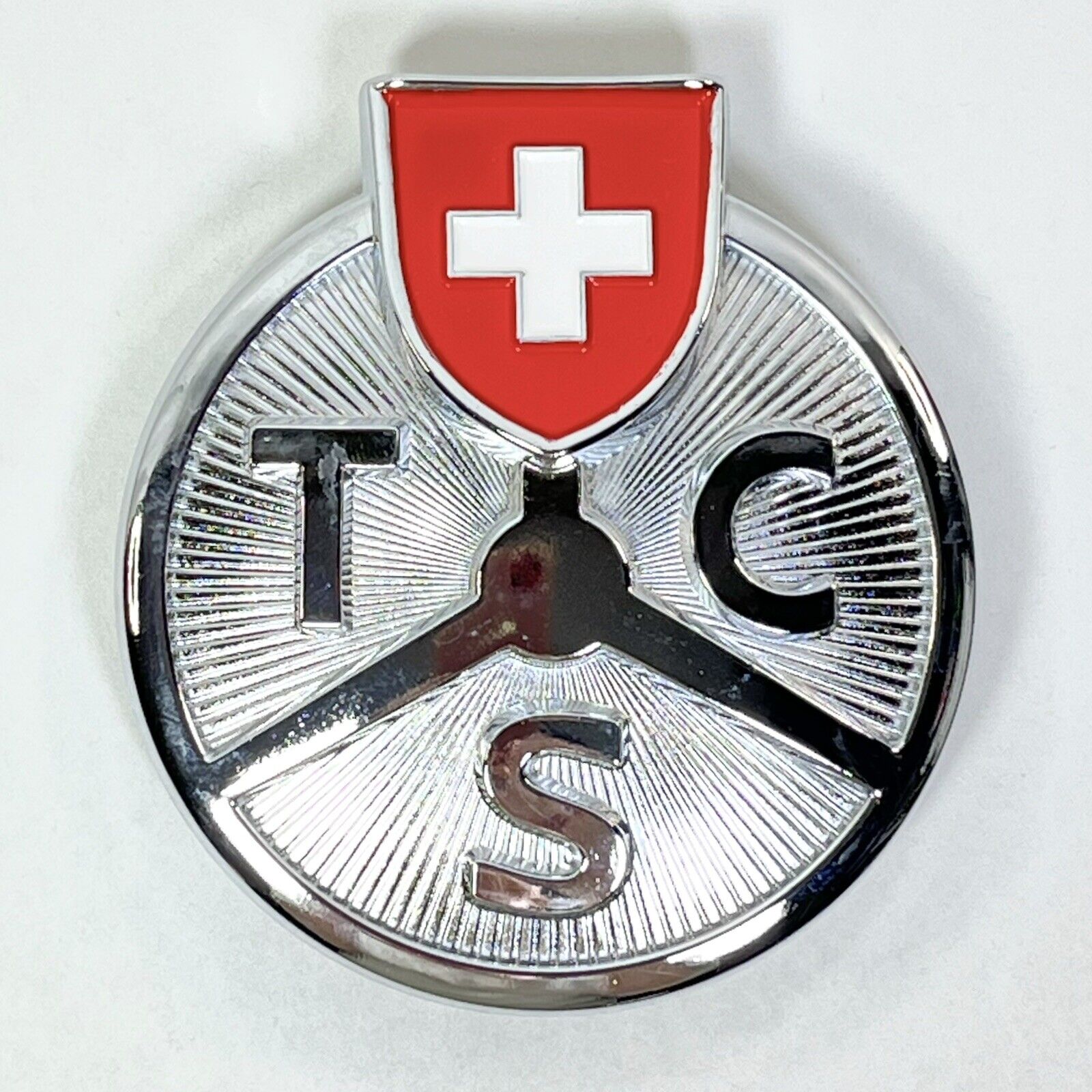 TOURING CLUB SUISSE Vintage Swiss Car Club Grille Badge Emblem Switzerland TCS