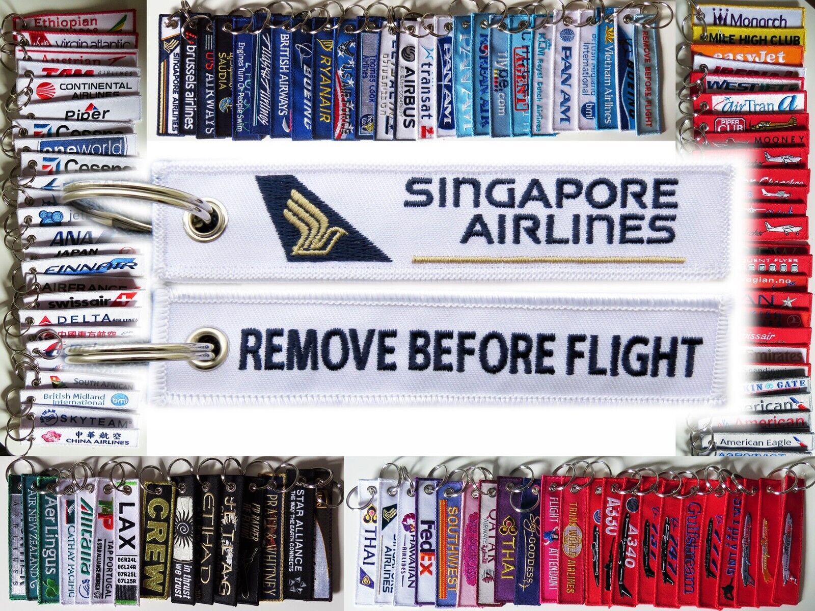 Keyring SINGAPORE AIRLINES -WHITE- tag keychain