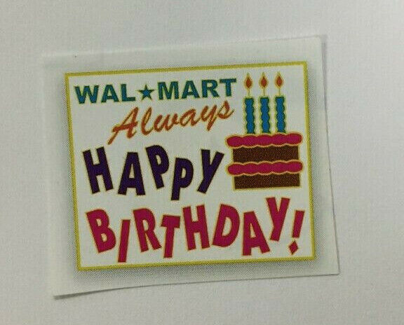WALMART Happy Birthday Lapel Pin Quality Metal Brand New (Pin back)