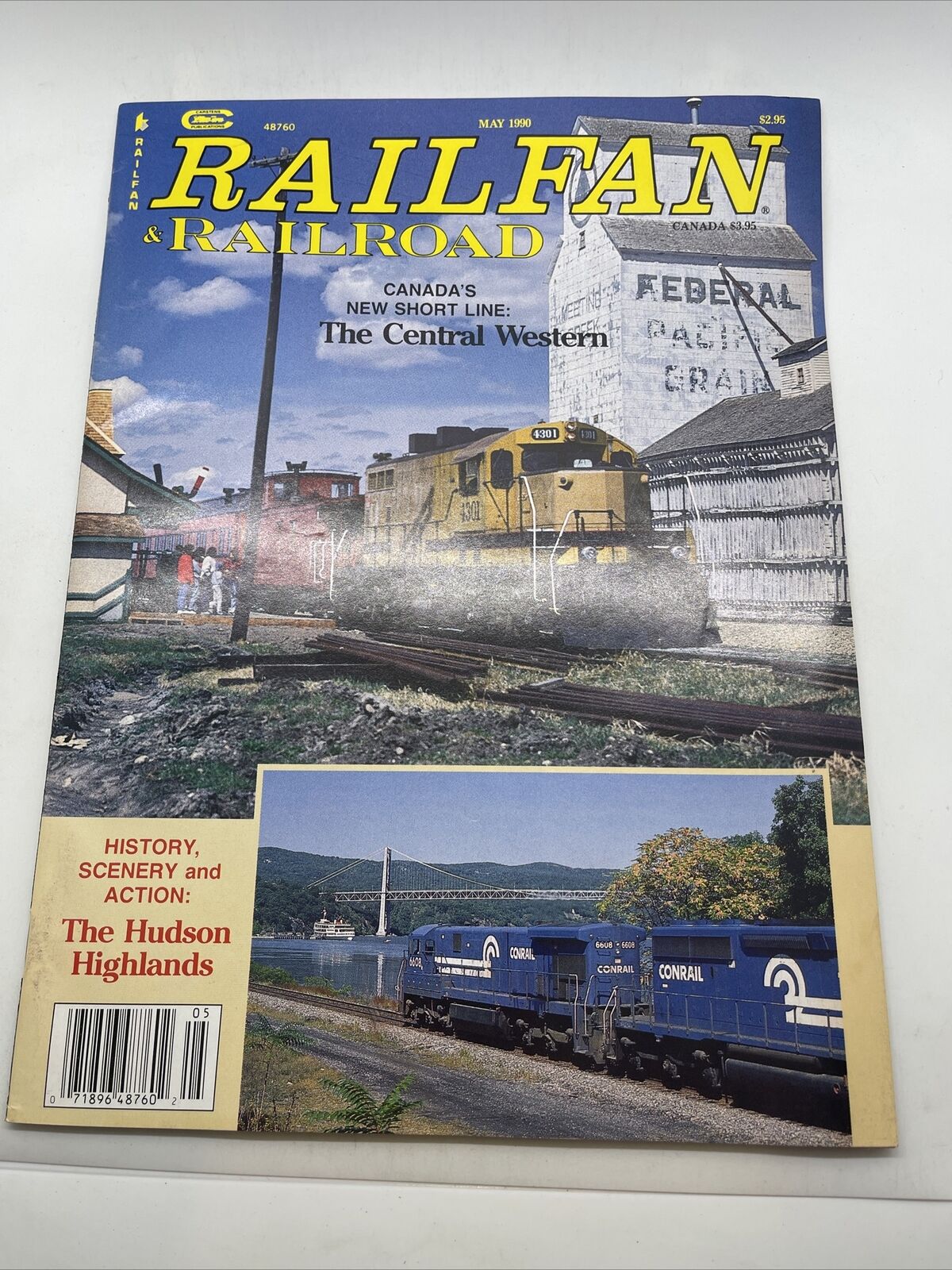 Vintage Railfan Railroad Magazine May 1990