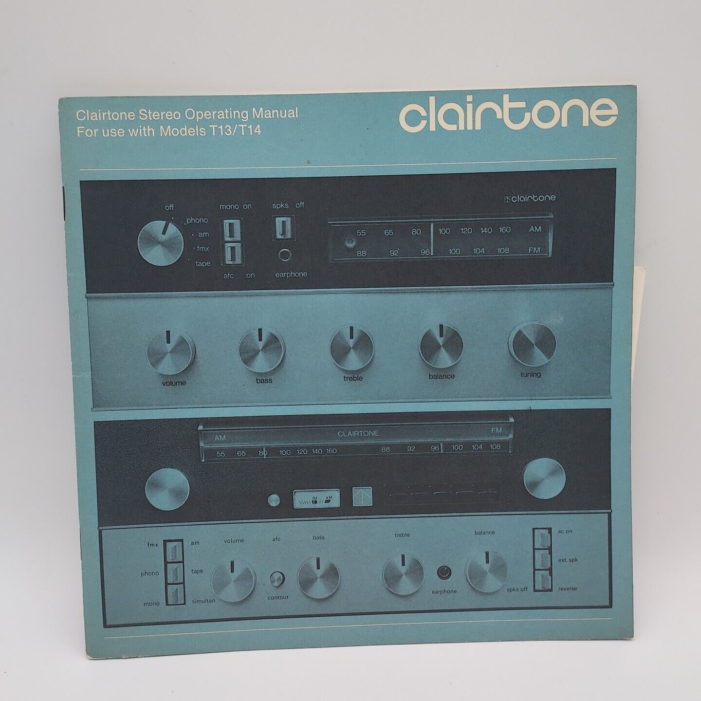 VINTAGE Original Clairtone  Stereo T13/T14 Operating Manual (Owners Manual)