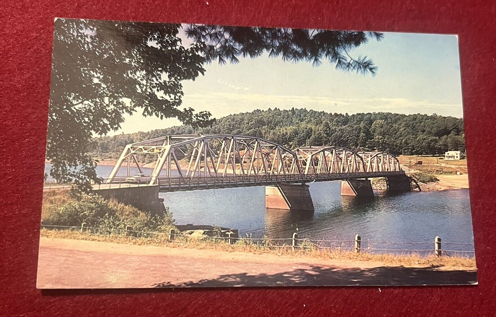 Postcard- Northville, NY Scenic View On The Adirondack Trail Bridge Unposted