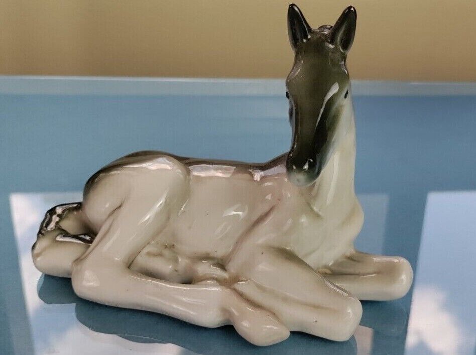 Beautiful VTG Hand Painted Porcelain Lomonosov Horse Made in Russia