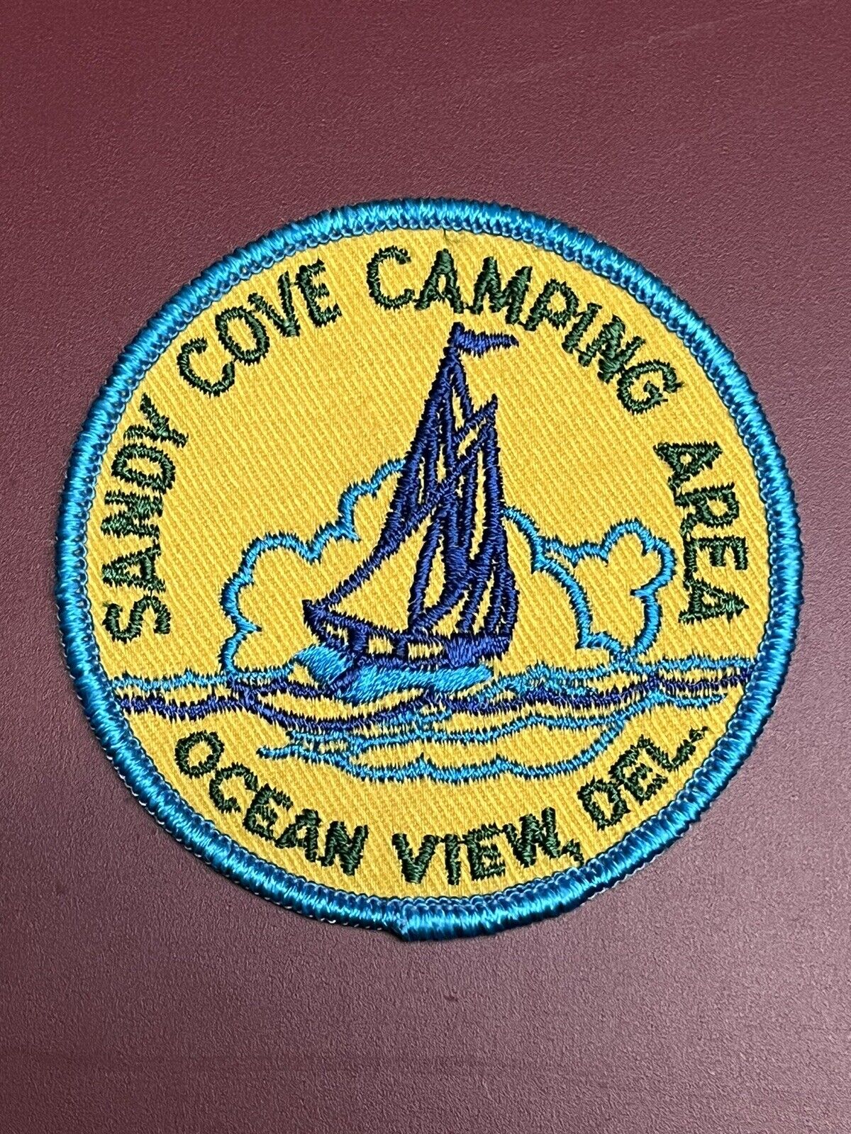 Vintage Sandy Cove Camping Area Souvenir Patch