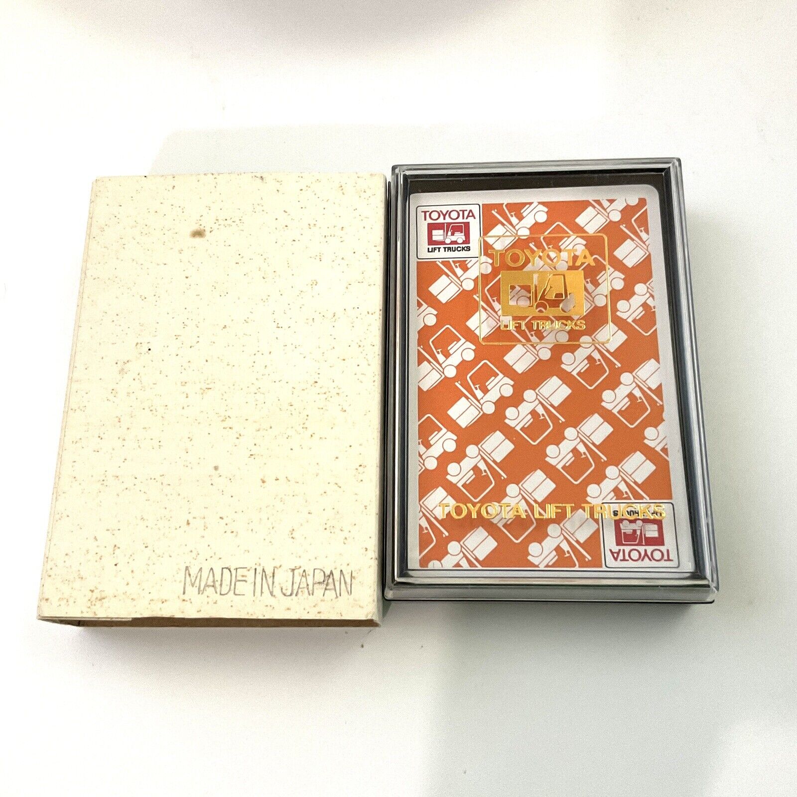 Vintage Nintendo Toyota Lift Truck Playing Cards In Case Made in Japan