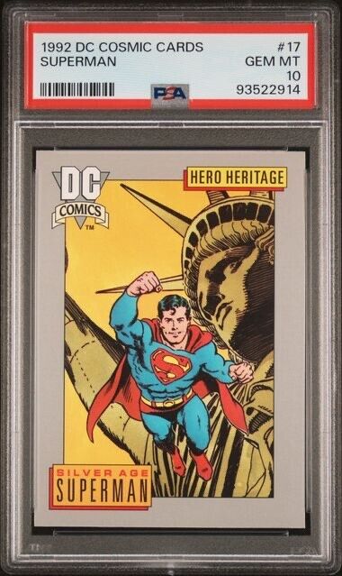 1992 DC COSMIC CARDS #17 SUPERMAN 💎PSA 10💎