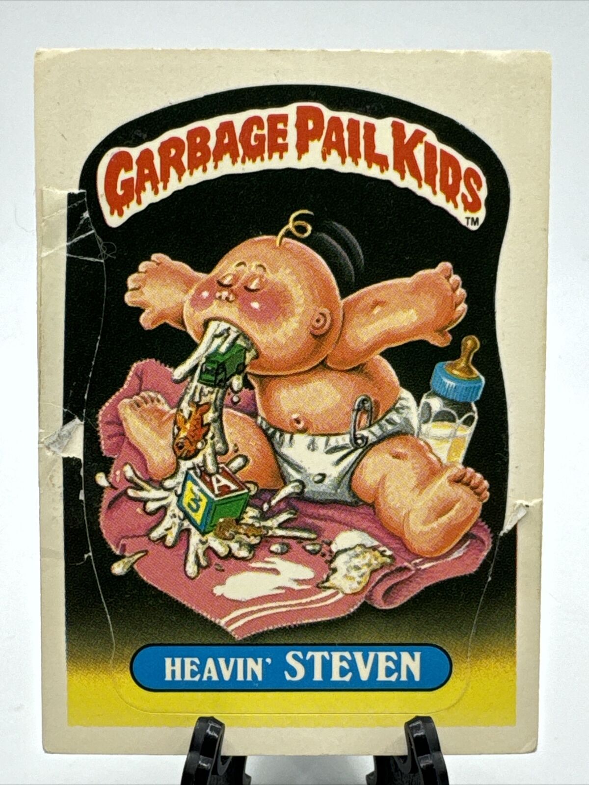 1985 Topps Garbage Pail Kids GPK Card First Series 1 OS1 Matte 3b Heavin\' Steven