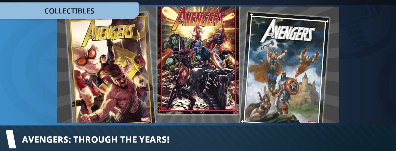 Topps Marvel Collect AVENGERS THROUGH THE YEARS S1 RARE/UC 26 CARD SET DIGITAL