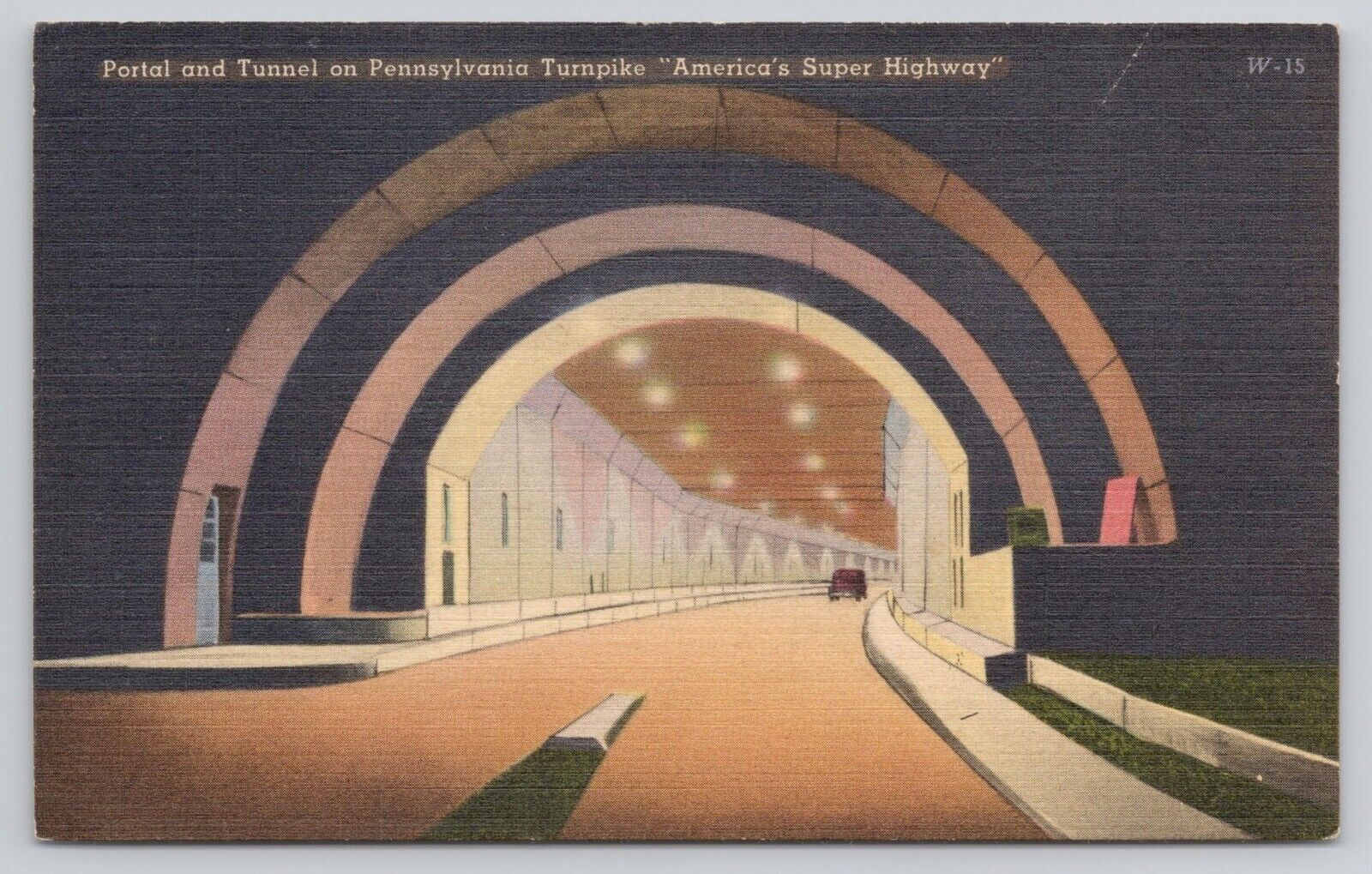 Portal and Tunnel Pennsylvania Turnpike America\'s Super Highway Postcard