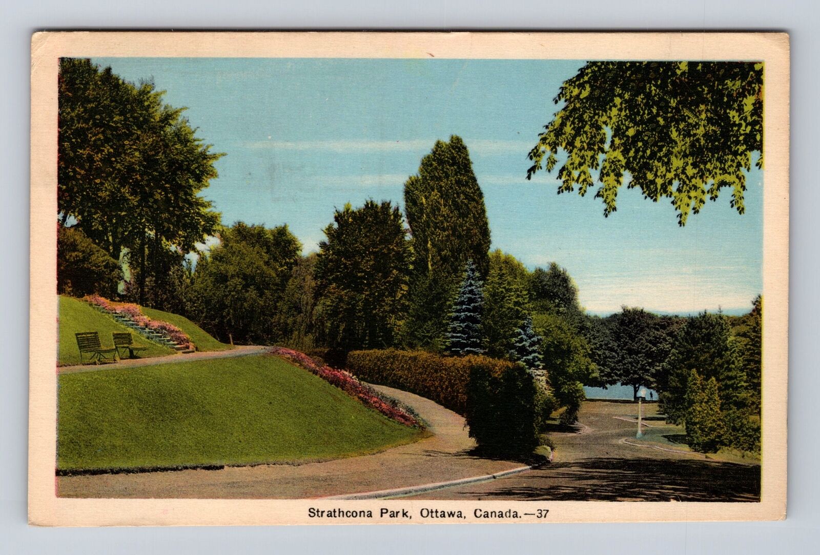Ottawa Ontario-Canada, Strathcona Park, Antique, Vintage c1940 Souvenir Postcard