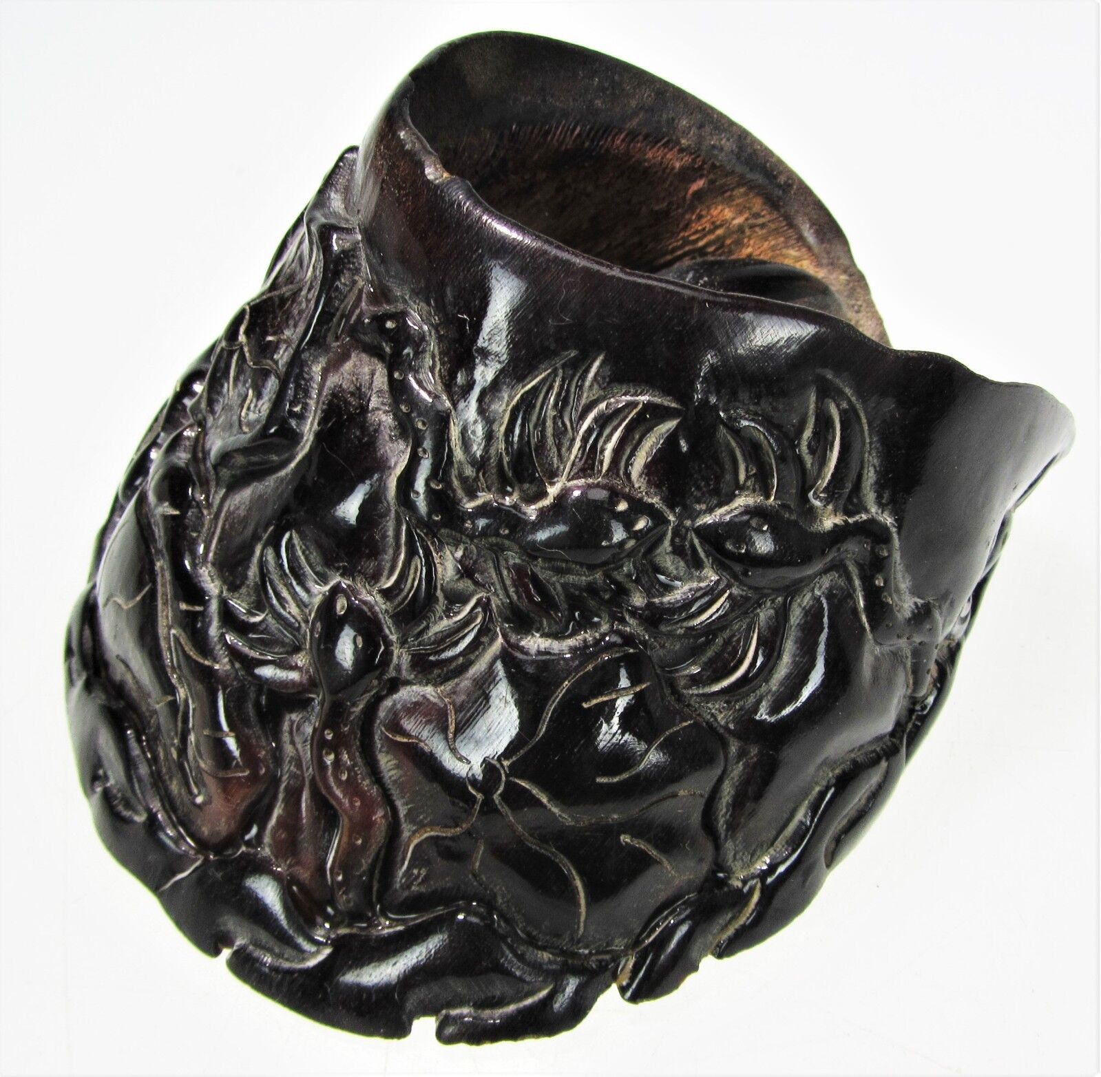 Hoof Oriental Tropical Carved Polished Snakes Garden Flowers Paper Weight Unique