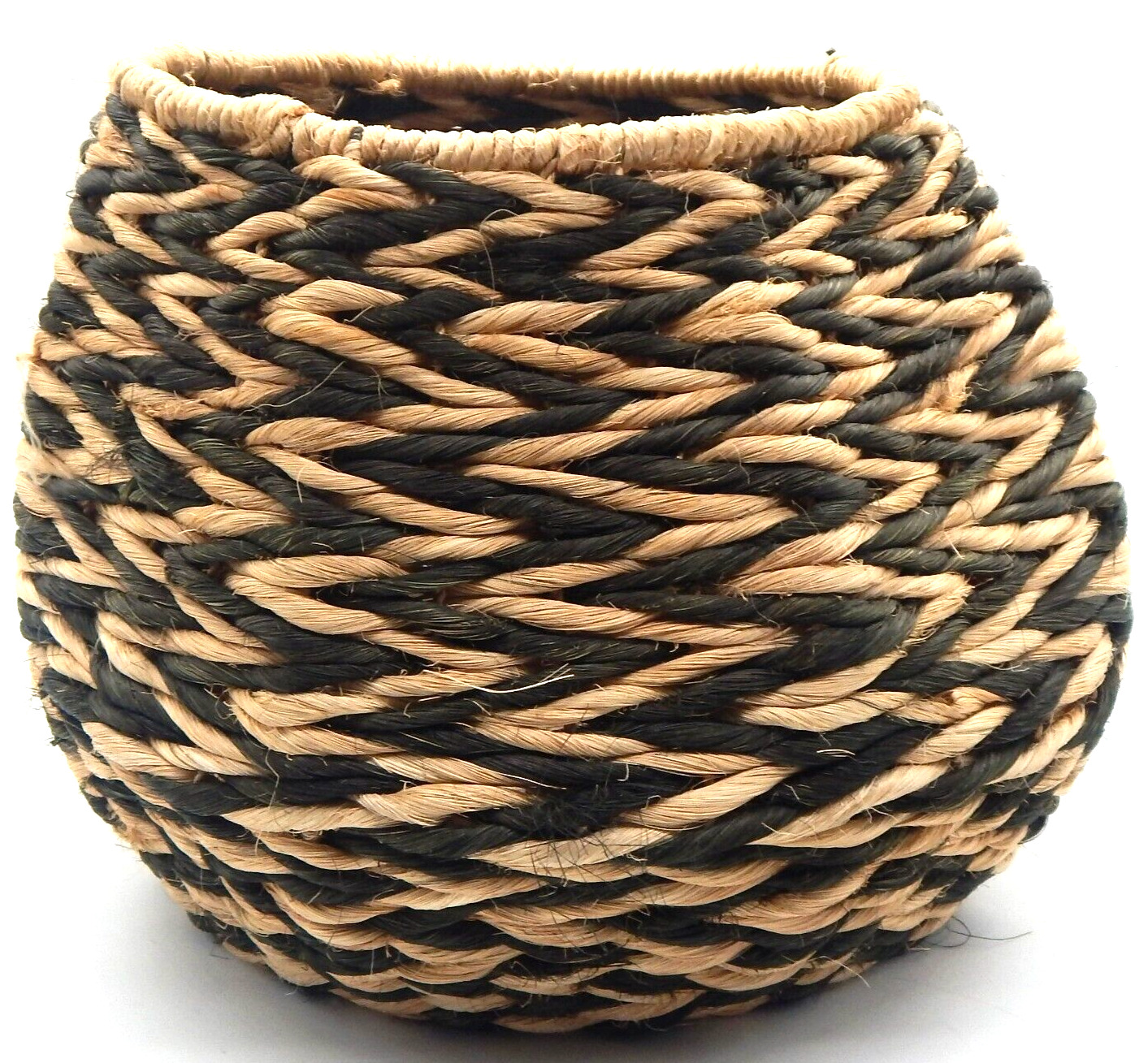 Large Soft Hand Woven Non Rigid Snake Charmer Coiled Rope 12x14 Style Basket