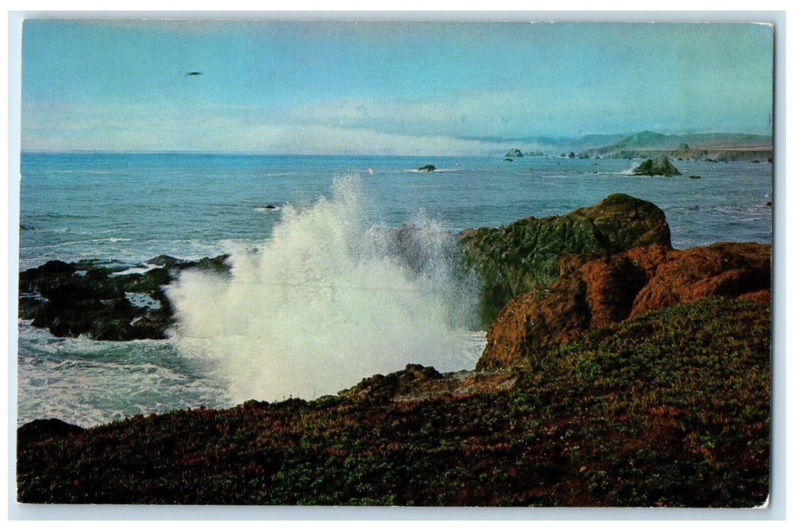 c1960 Death Rock Duncan's Landing Sonoma Coast San Francisco California Postcard
