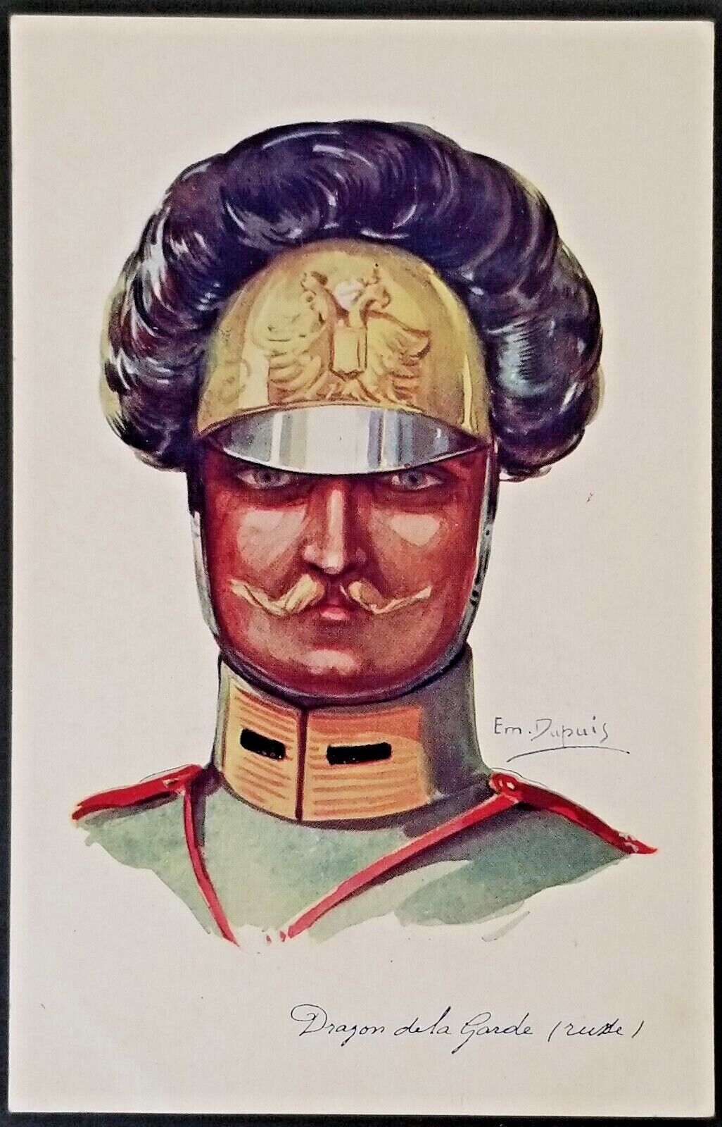 French Postcard Dupuis Artist Signed WWI Royal Dragoon of the Guard British UK