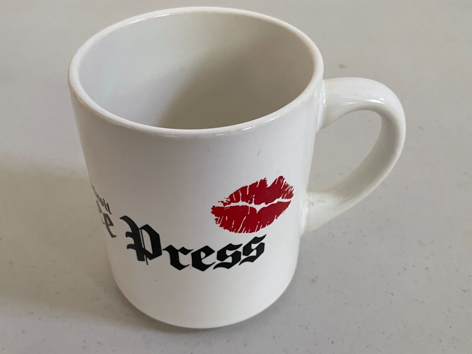 Vintage Detroit Free Press Coffee Mug Love in The Morning