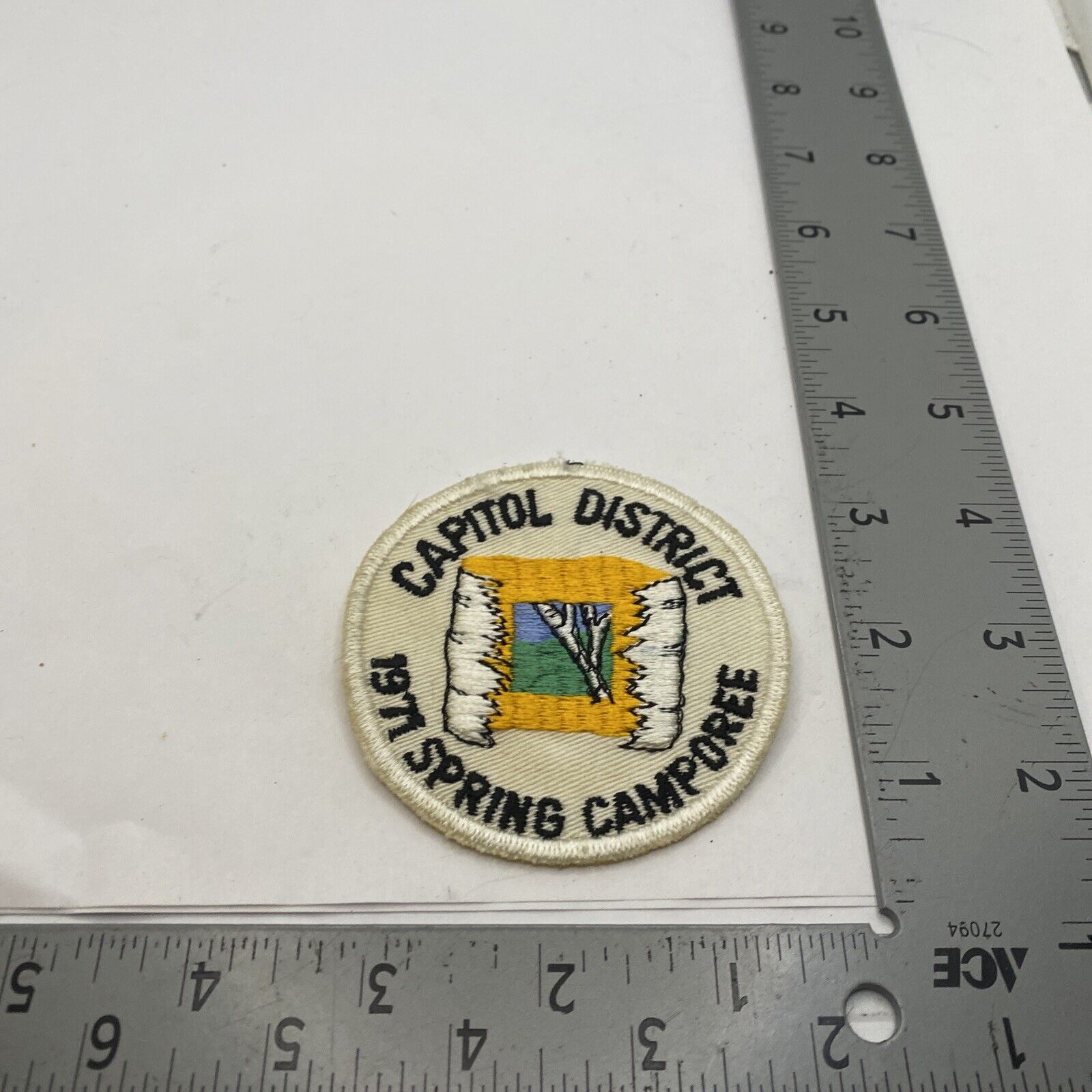 1971 Capitol District Spring Camporee patch BSA Boy Scouts 56D-1044B