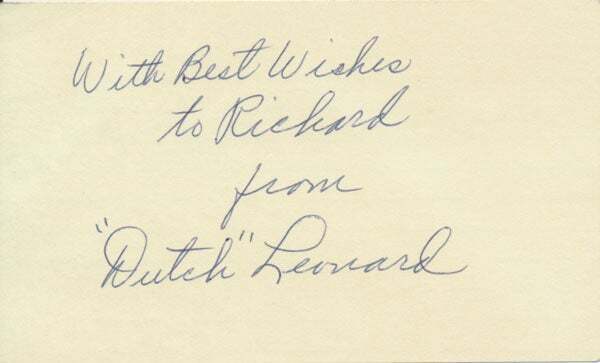 Emil Dutch LEONARD / Signature and Inscription Signed
