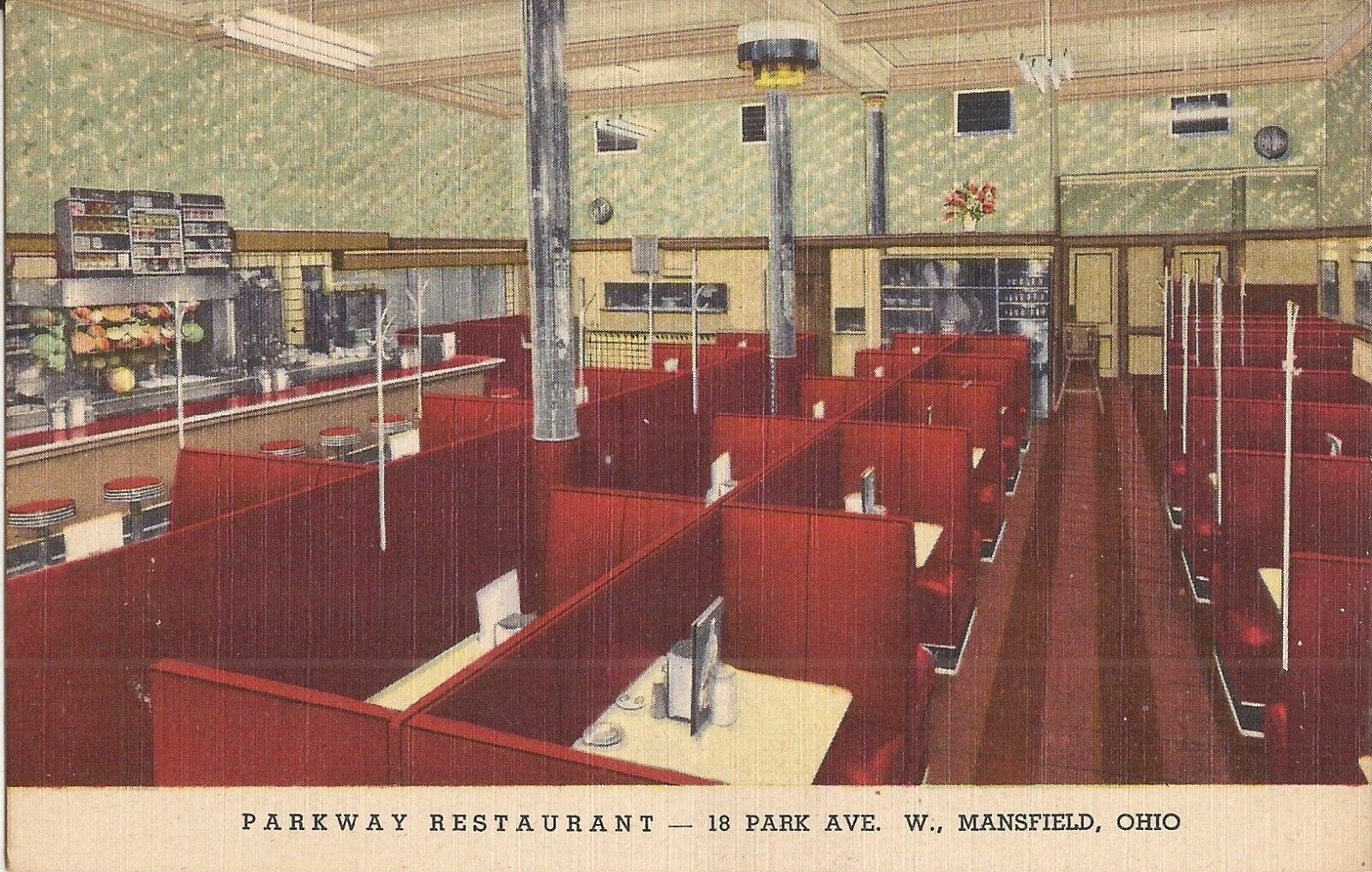 Mansfield, OHIO - Parkway Restaurant - 1946