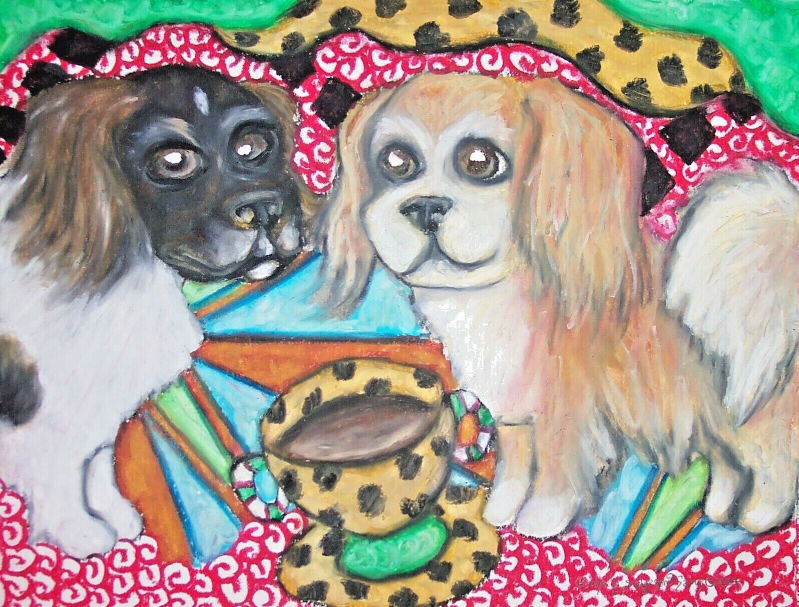 Tibetan Spaniel 11 x 14 Dog Art Print on Fine Art Paper Signed by Artist KSams