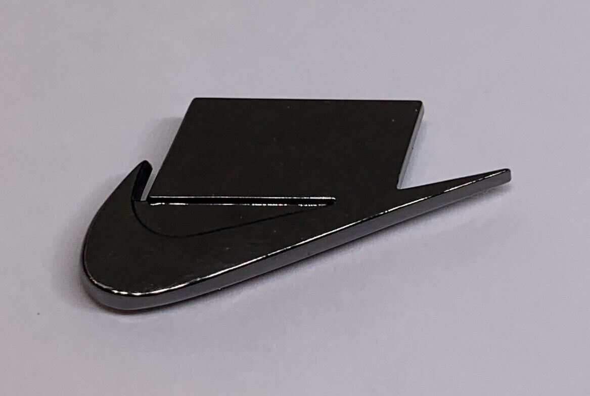 Nike Swoosh Box Dark Gray High Gloss Lapel Pin (174-2)