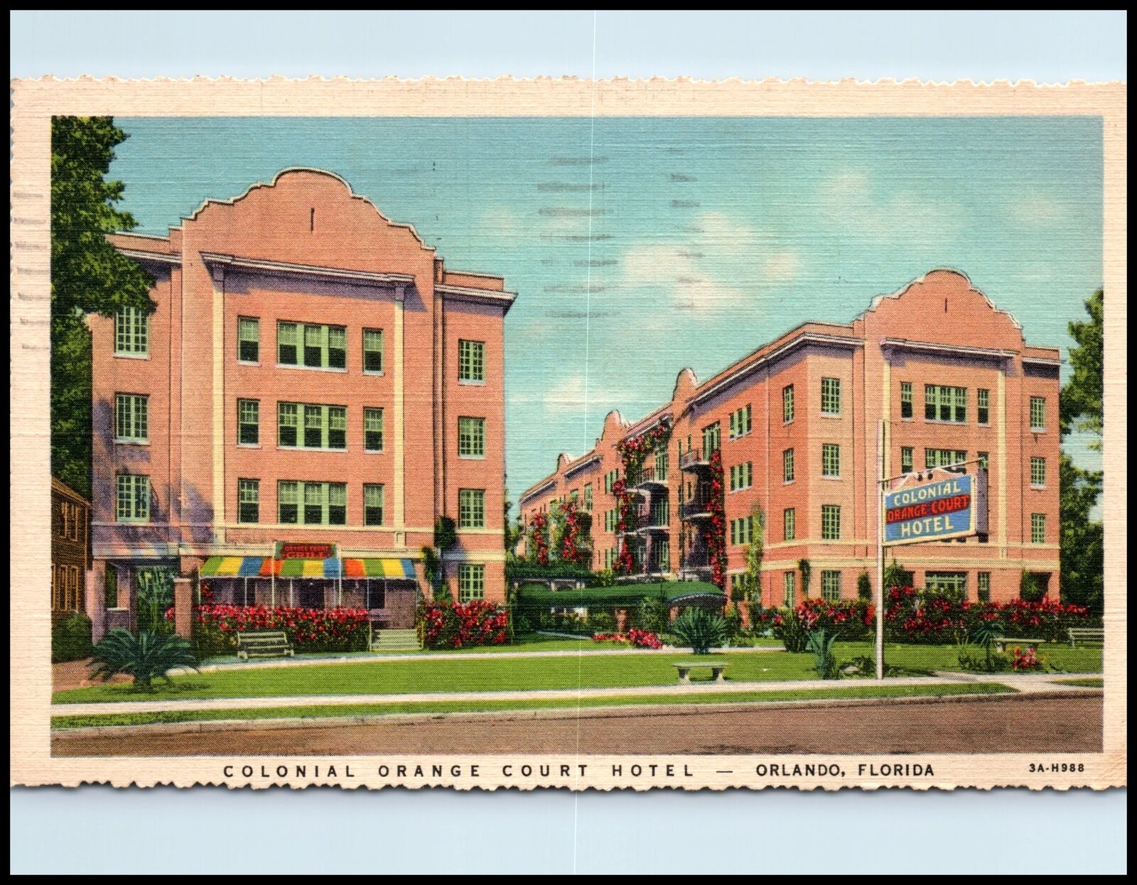 Postcard Colonial Orange Court Hotel Orlando FL Z42
