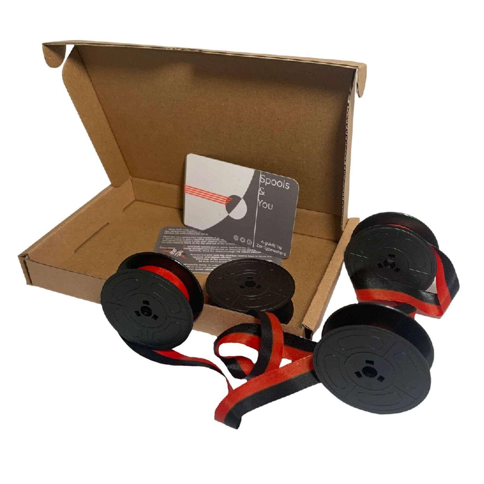 2x Olivetti Lettera 32 Typewriter Ribbon Red/Black -Gift Box - ZenTypewriters