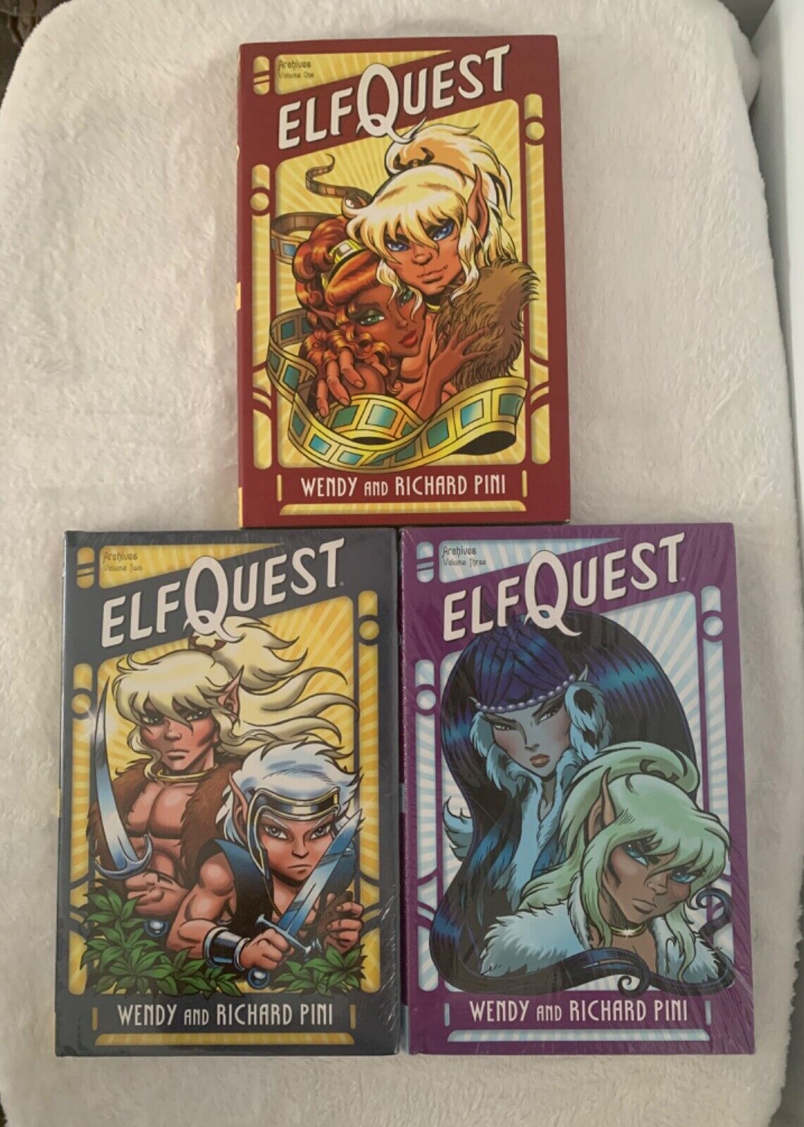 ElfQuest Archives Volume 1-3 Books Wendy and Richard Pini (2 Sealed & 1 Open)