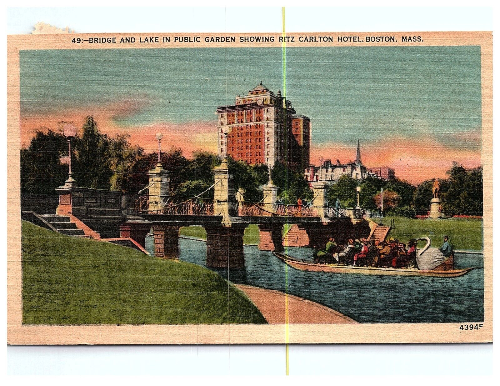 Boston, MA - Massachusetts - Ritz Carlton Hotel Bridge - Swan Boat