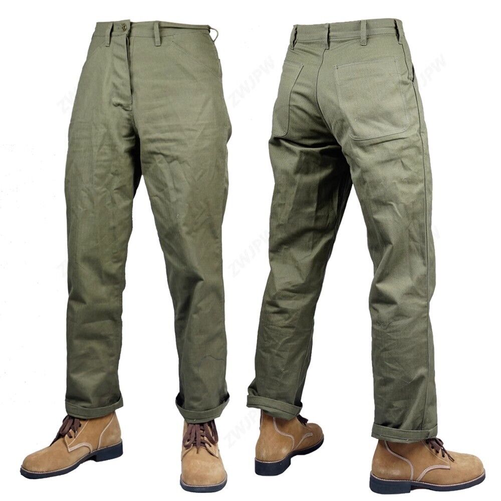 WWII WW2 WWII US GREEN USMC HBT Army Field Pants Trousers Size 38