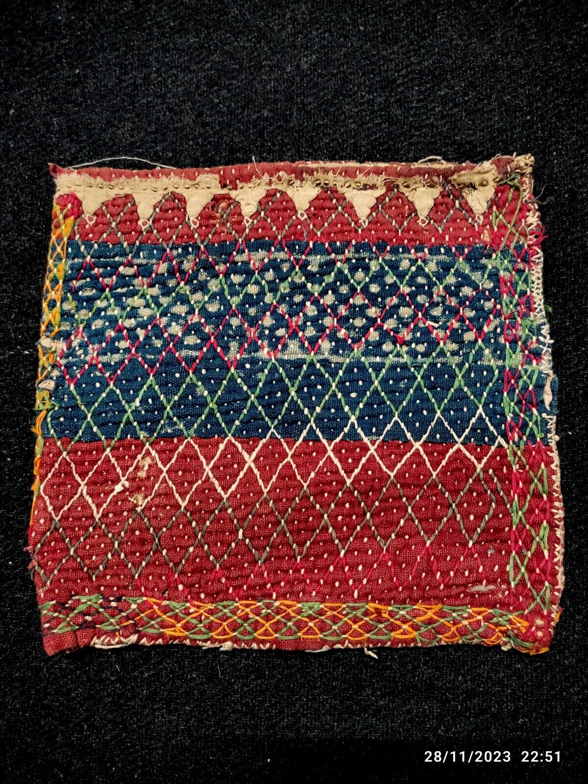 vintage Indian antique tribal banjara ethnic rabari kutchi handmade boho bag 40