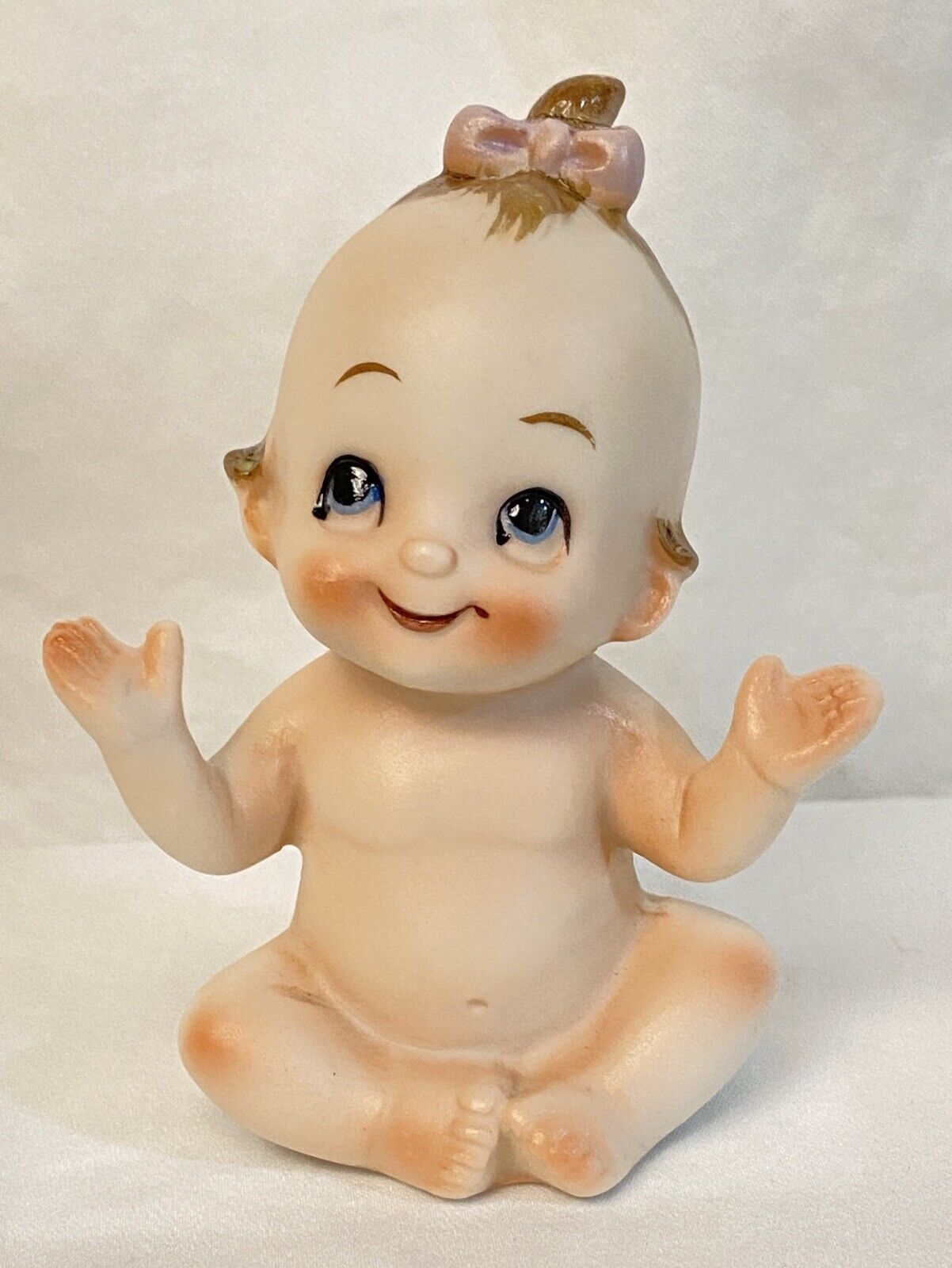 Kewpie Doll Bisque Porcelain Kelvin’s Kitsch VTG Figurine Japan Baby Hands Up Sm