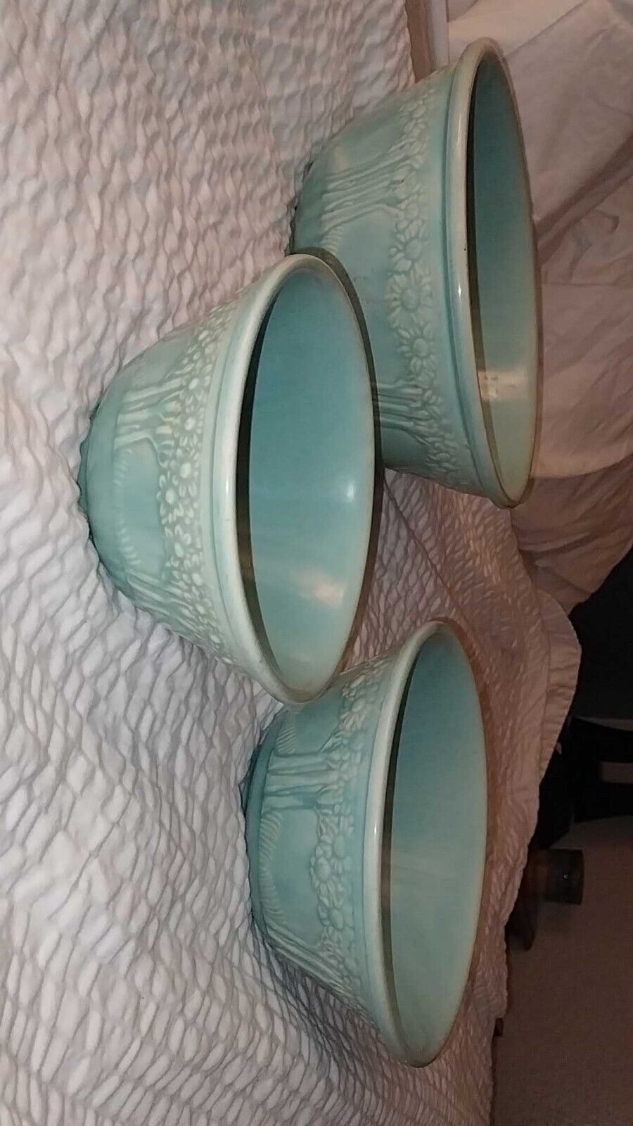 HTF Homer Laughlin Set Of 1930\'s 3 Nesting Bowls LG Med Sm