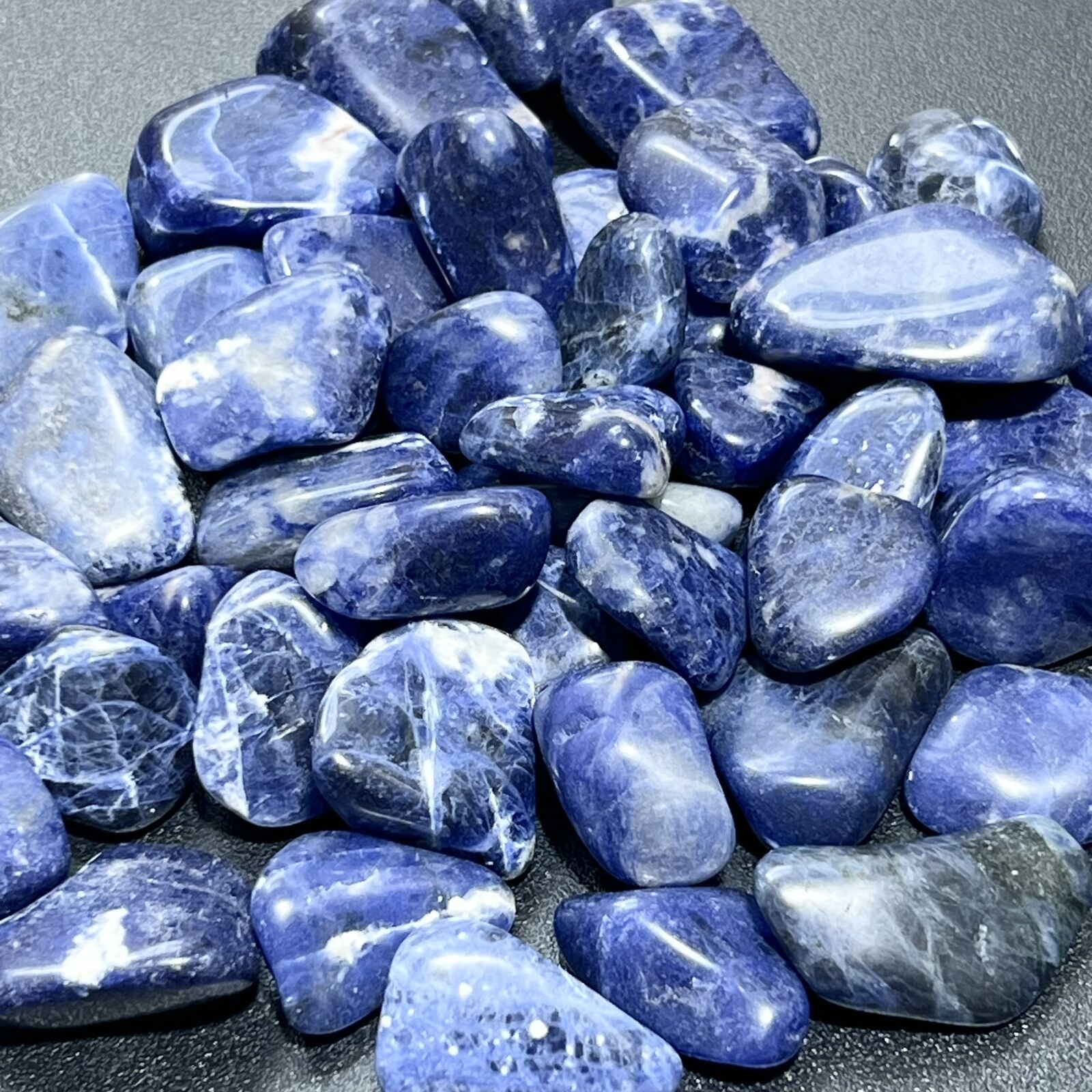 Blue Sodalite Tumbled (3 Pcs) Polished Natural Gemstones Healing Crystals
