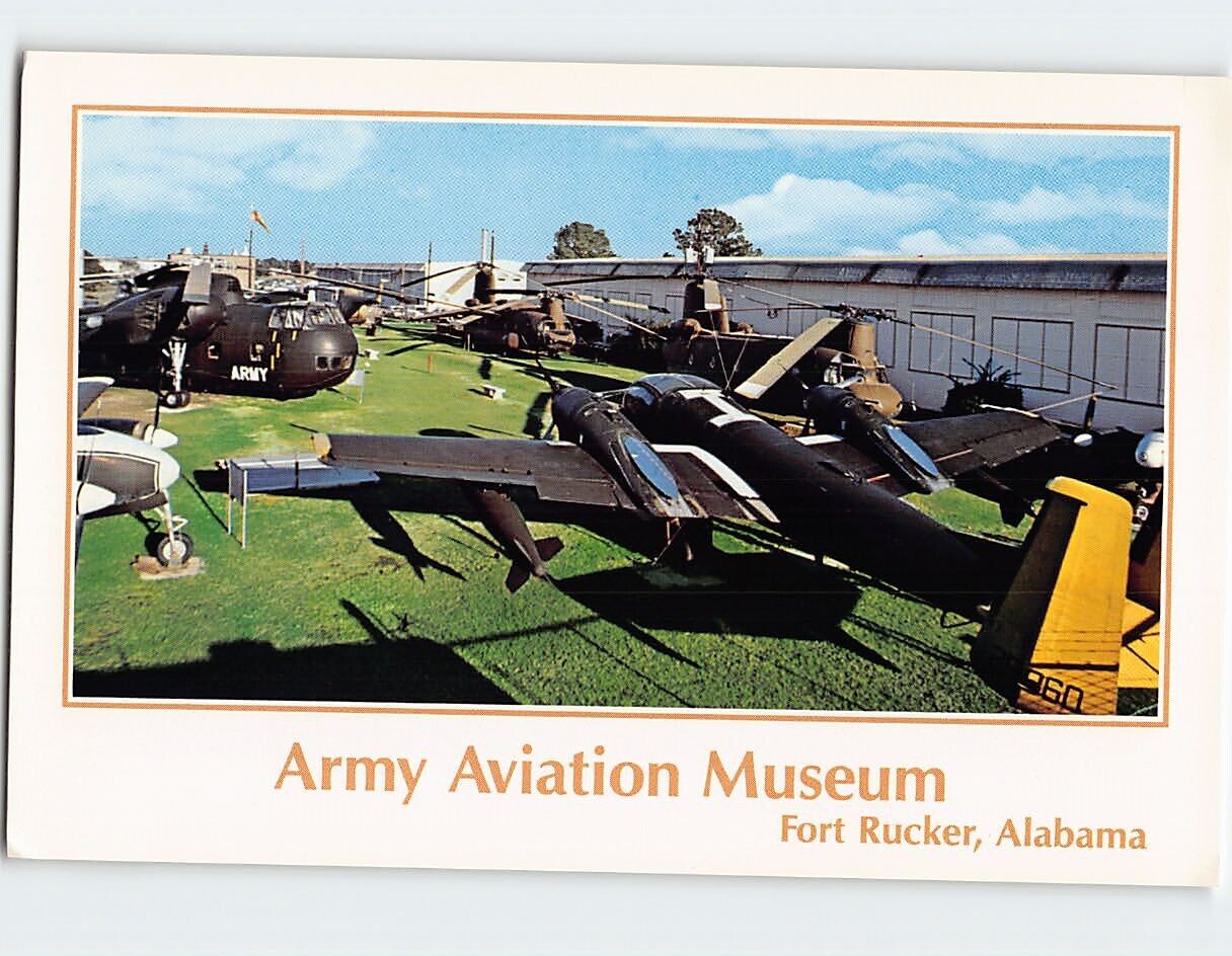 Postcard Outdoor display, Army Aviation Museum, Fort Rucker, Alabama