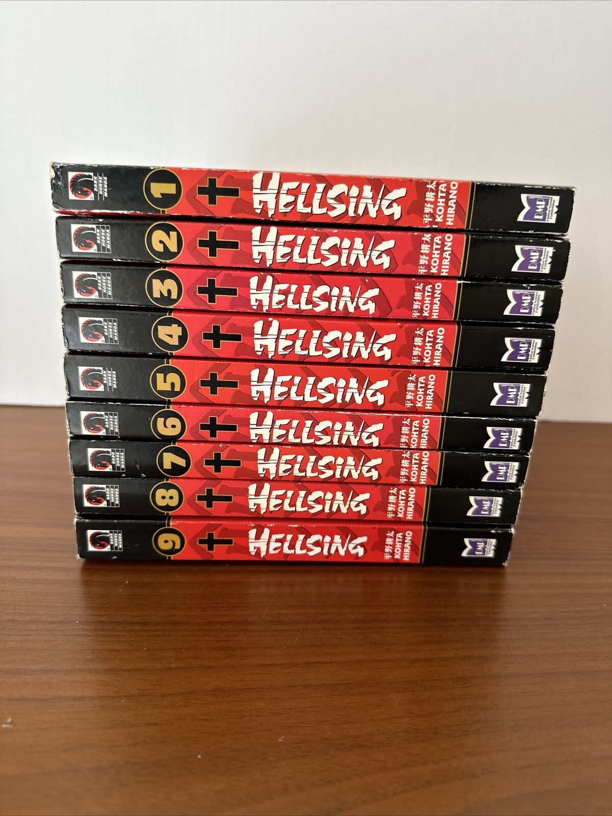Hellsing Vol 1-9 Manga English Kohta Hirano RARE - Good Condition.
