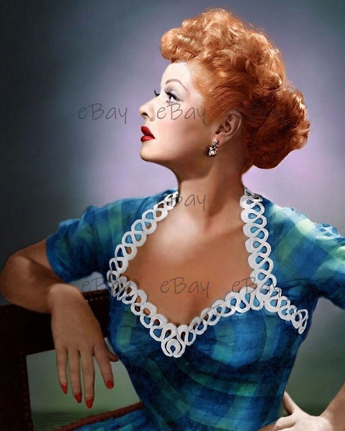 Lucille Ball Actress Color 8x10 Photo Reprint