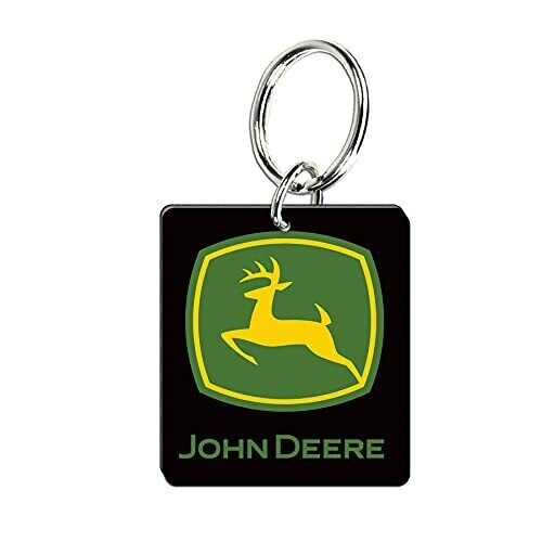 WinCraft John Deere Black Square Key Ring Trademark
