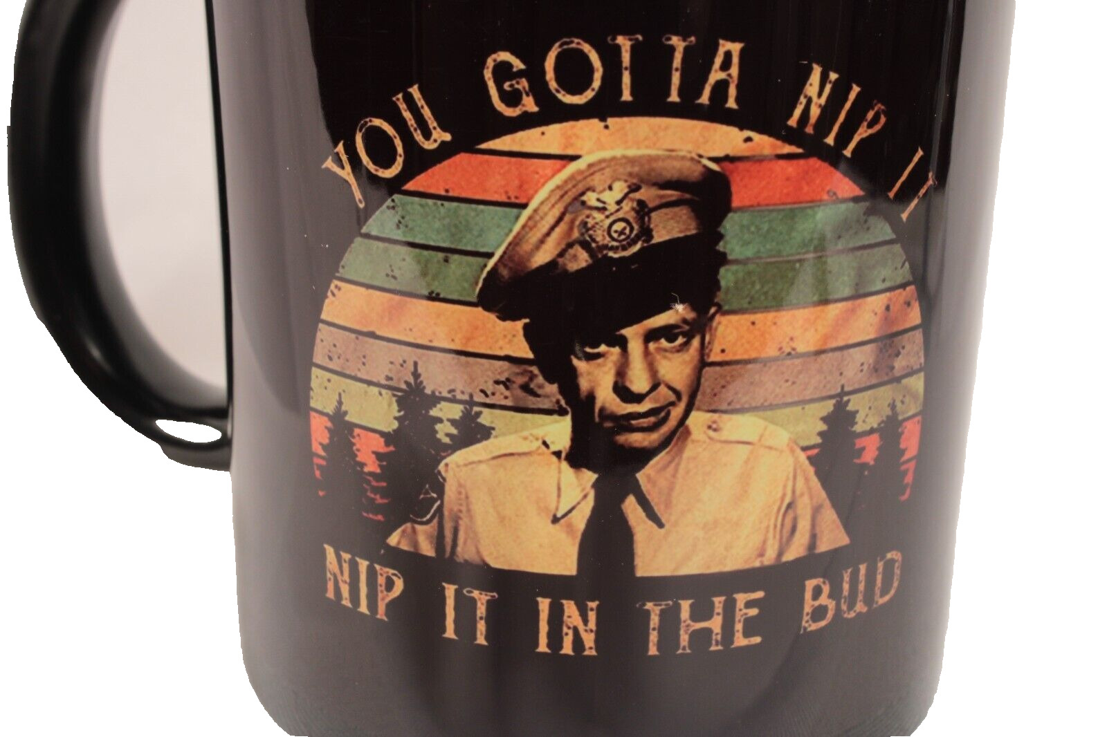 Coffee Mug Don Knotts Nip It In The Bud NIB 12 Ounce Humorous Gift