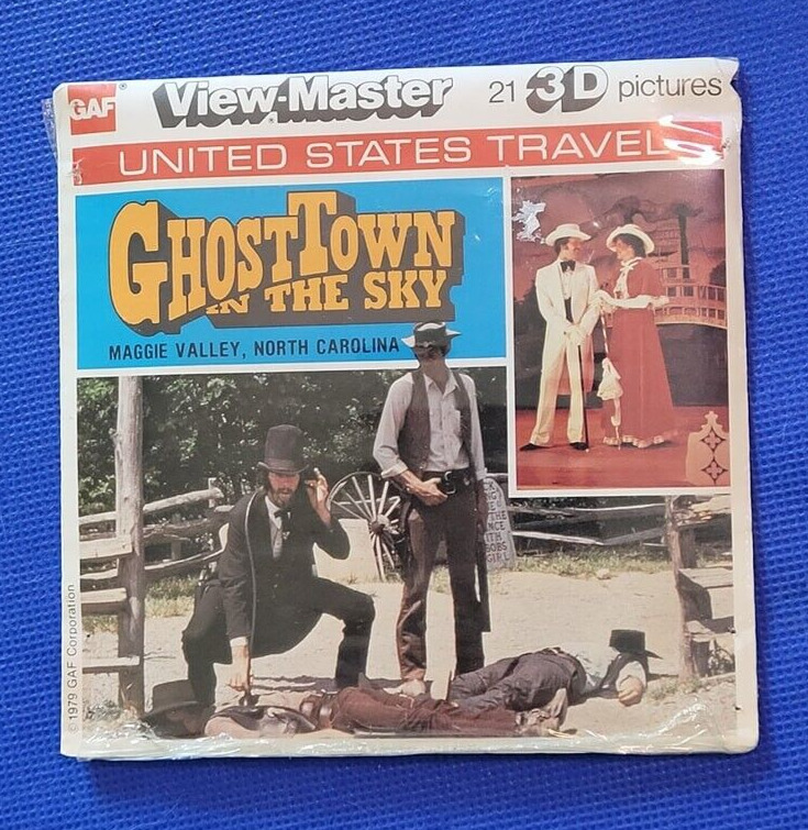 SEALED gaf K18 Ghost Town in the Sky Maggie Valley NC view-master 3 reels packet